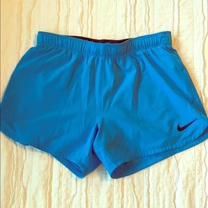 Nike blue shorts w built in spandex